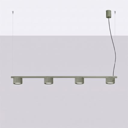 Kábeles függeszték AURA 4xGX53/10W/230V zöld