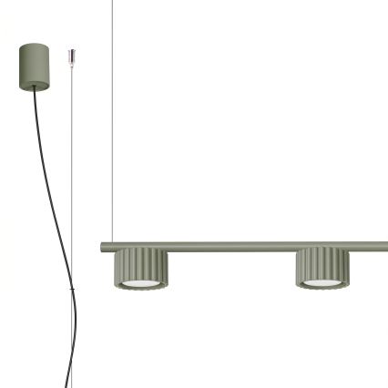 Kábeles függeszték AURA 4xGX53/10W/230V zöld