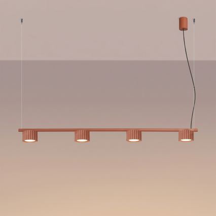 AURA kábeles függeszték 4xGX53/10W/230V piros