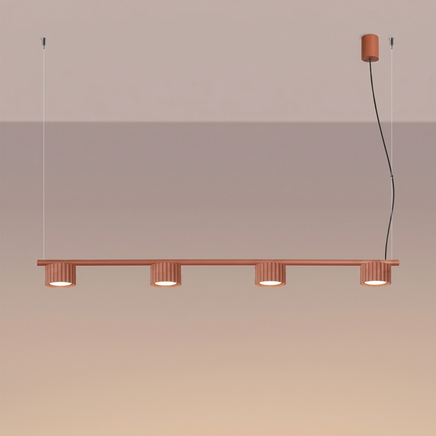 AURA kábeles függeszték 4xGX53/10W/230V piros