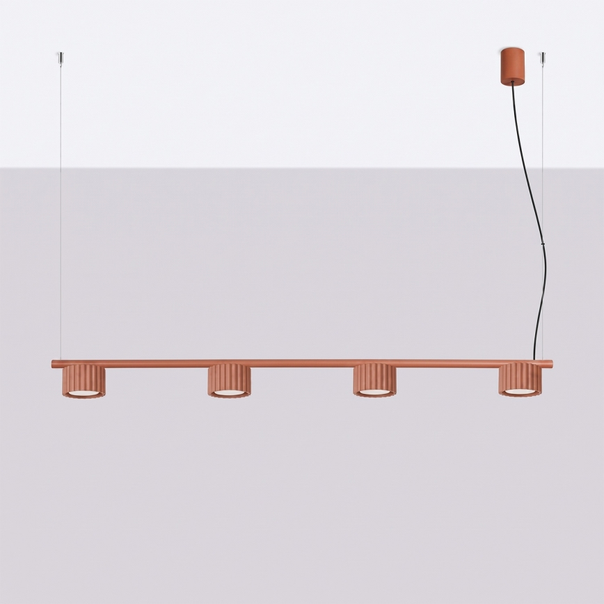 AURA kábeles függeszték 4xGX53/10W/230V piros