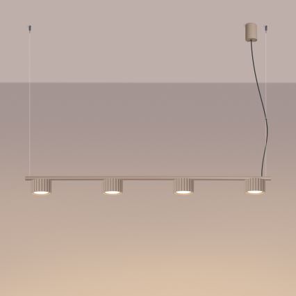 Kábelcsillár AURA 4xGX53/10W/230V taupe