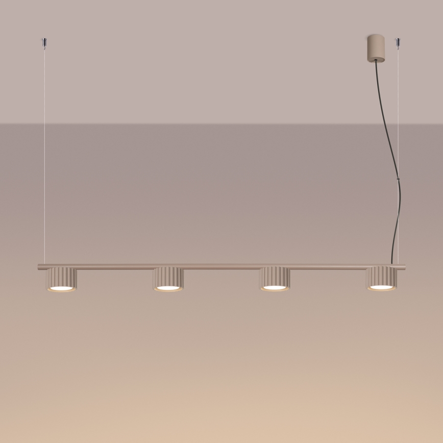 Kábelcsillár AURA 4xGX53/10W/230V taupe