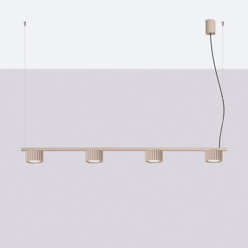Kábelcsillár AURA 4xGX53/10W/230V taupe