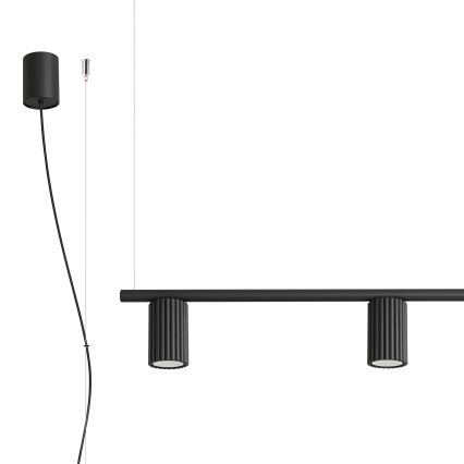 KARBON zsinóros függeszték 4xGU10/10W/230V fekete