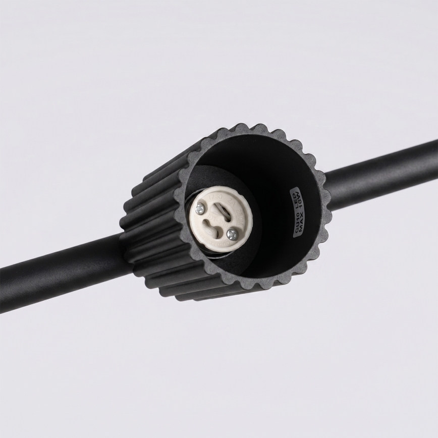 KARBON zsinóros függeszték 4xGU10/10W/230V fekete