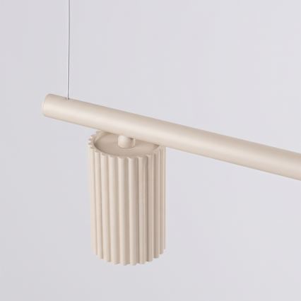 Kábelre függesztett csillár KARBON 4xGU10/10W/230V krémszínű