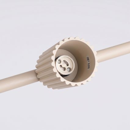 Kábelre függesztett csillár KARBON 4xGU10/10W/230V krémszínű