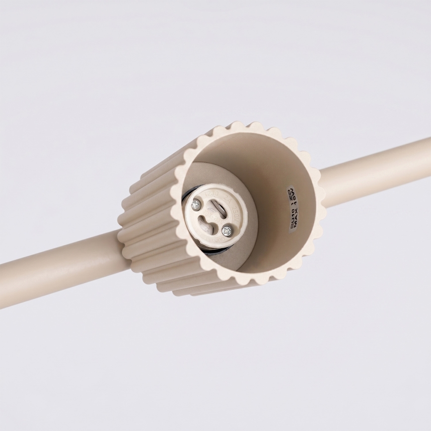 Kábelre függesztett csillár KARBON 4xGU10/10W/230V krémszínű
