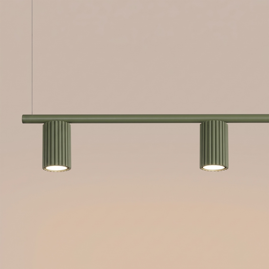 KARBON kábeles függőlámpa 4xGU10/10W/230V zöld