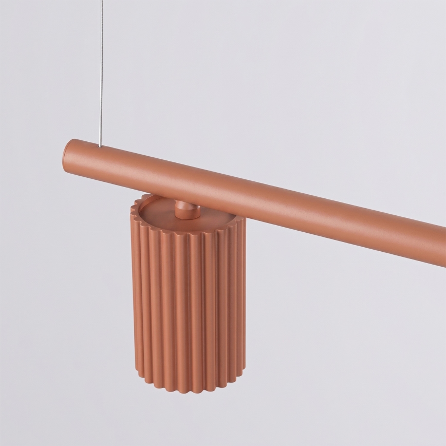 KARBON kábellel függesztett csillár 4xGU10/10W/230V narancssárga