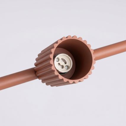 KARBON kábellel függesztett csillár 4xGU10/10W/230V narancssárga
