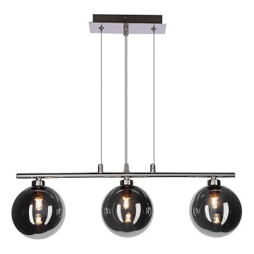 SOMUL kábelre függesztett csillár 3xG9/20W/230V füstös fekete