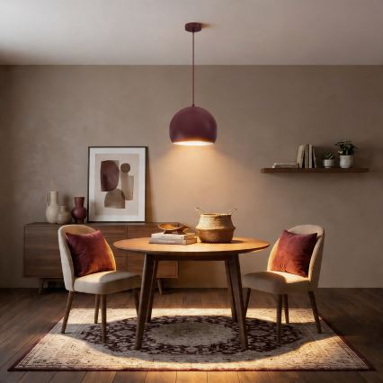 SOOL kábeles csillár 1xE27/15W/230V Ø 27 cm bordó