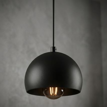 SOOL kábeles függőlámpa 1xE27/15W/230V, átm. 15 cm, fekete