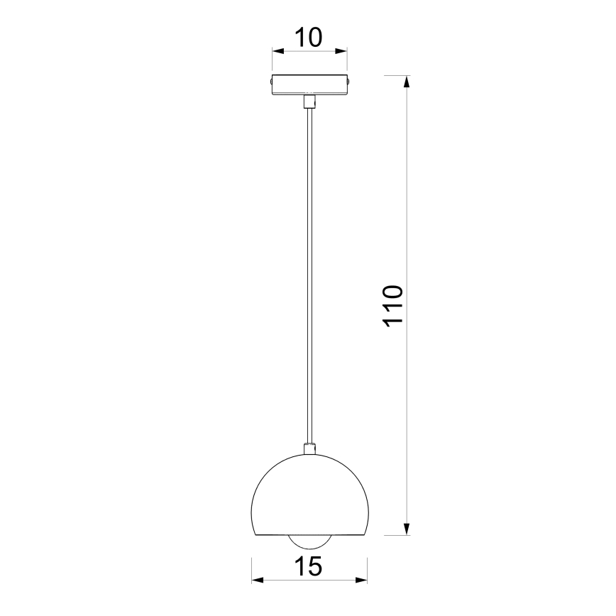 SOOL kábeles függőlámpa 1xE27/15W/230V, átm. 15 cm, fekete