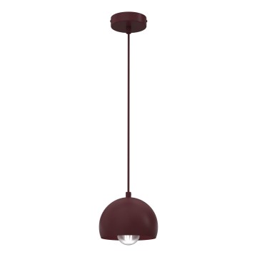SOOL kábeles függőlámpa 1xE27/15W/230V, Ø 15 cm, bordó