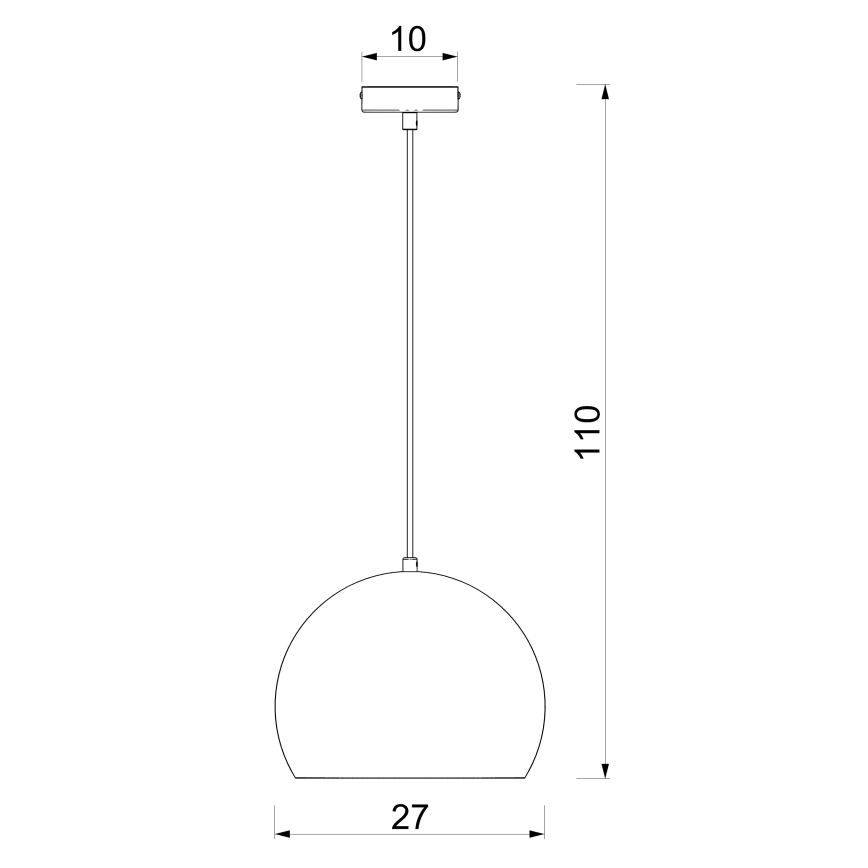SOOL kábelre függesztett csillár 1xE27/15W/230V, átmérő 27 cm, fehér