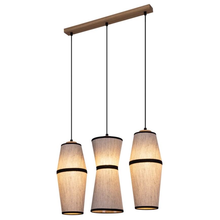 Csillár zsinóron AMIGO 3xE27/25W/230V tölgy