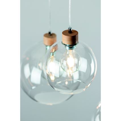 Csillár zsinóron LAGUNA 1xE27/60W/230V tölgy