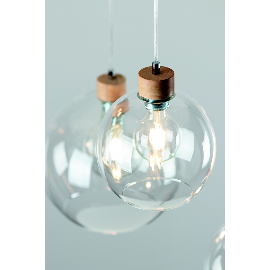 Csillár zsinóron LAGUNA 1xE27/60W/230V tölgy