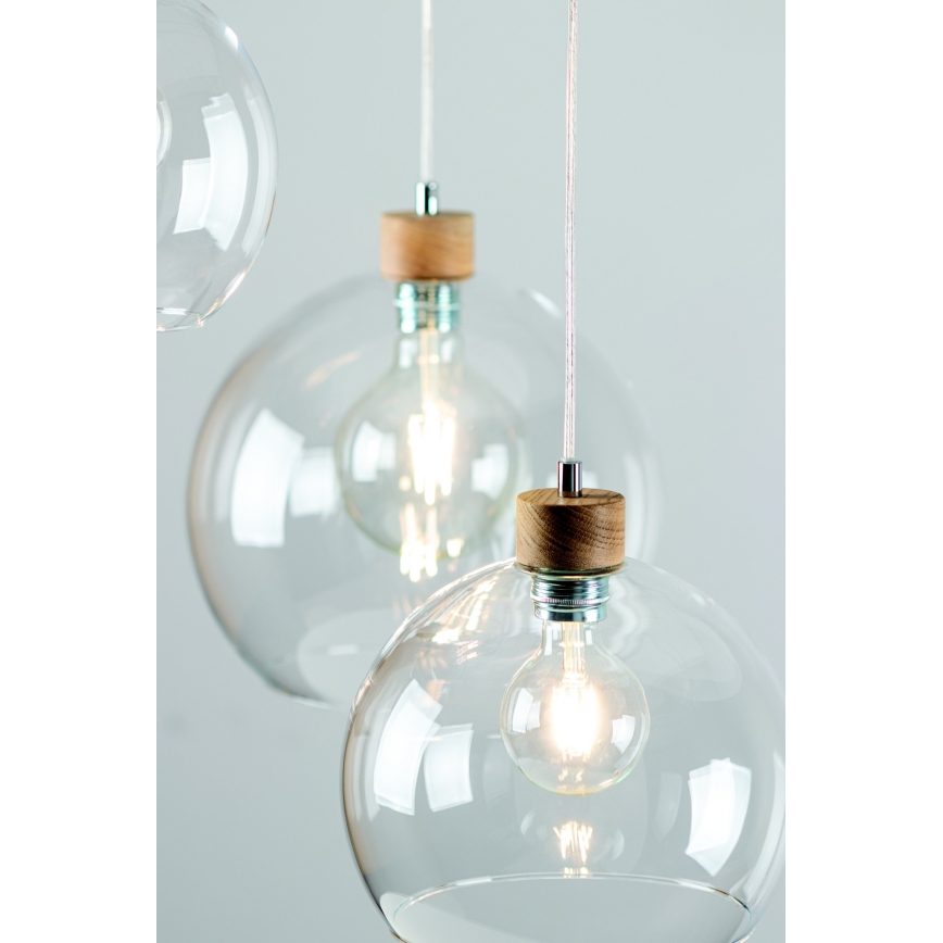 Csillár zsinóron LAGUNA 1xE27/60W/230V tölgy