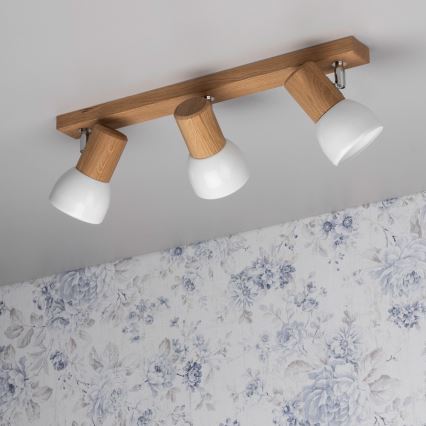 Spotlámpa SVENDA 3xE27/60W/230V tölgy