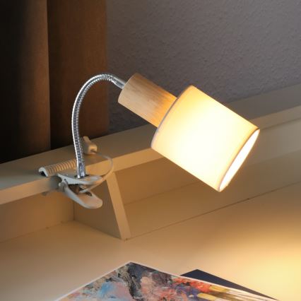 Fa színű TREEHOUSE csiptetős lámpa 1xE27/25W/230V