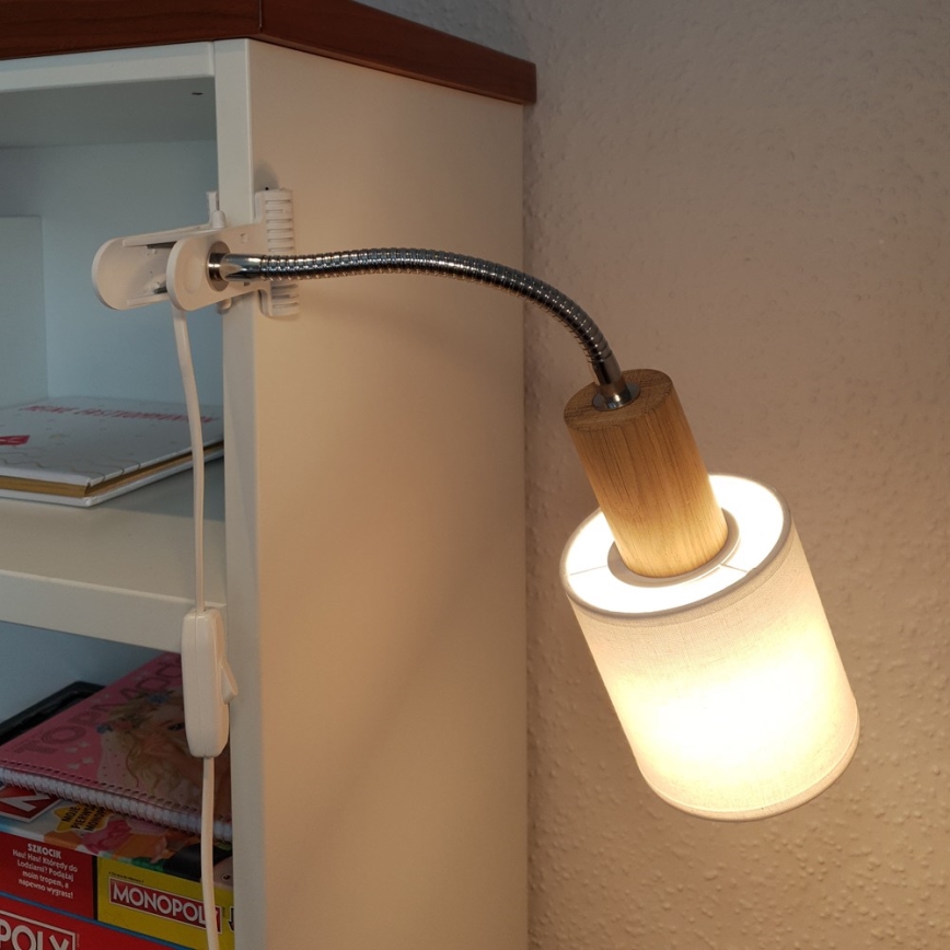 Fa színű TREEHOUSE csiptetős lámpa 1xE27/25W/230V