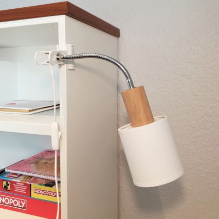 Fa színű TREEHOUSE csiptetős lámpa 1xE27/25W/230V
