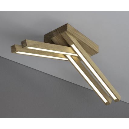 LED felületre szerelhető csillár LINUS 4xLED/4,5W/230V matt tölgy