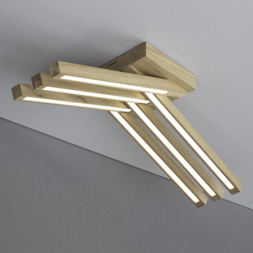 LED felületre szerelhető csillár LINUS 6xLED/4,5W/230V matt tölgy