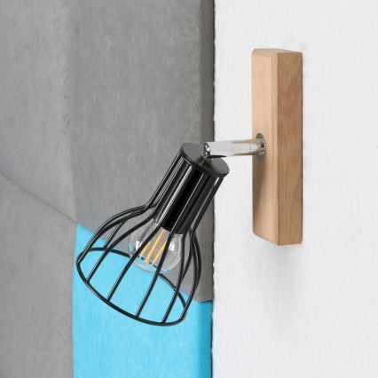 Fali spotlámpa MEGAN 1xE14/40W/230V tölgy