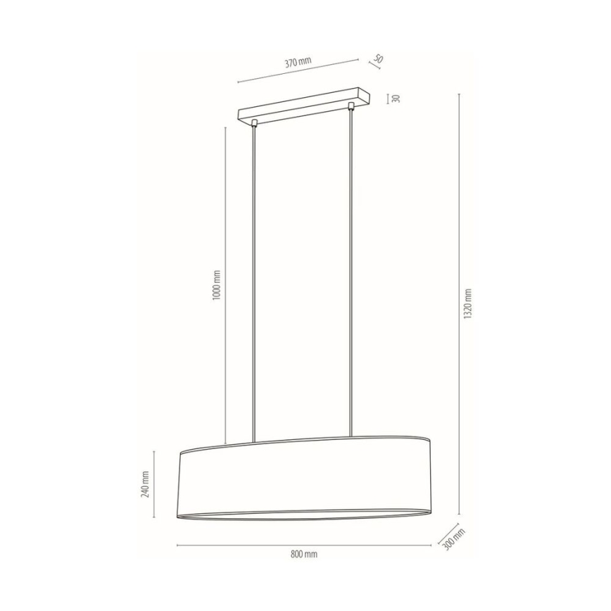 Csillár zsinóron BOHO 2xE27/40W/230V tölgy