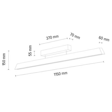 LED Dimmeres mennyezeti lámpa DEROTT 3xLED/14W/230V tölgy