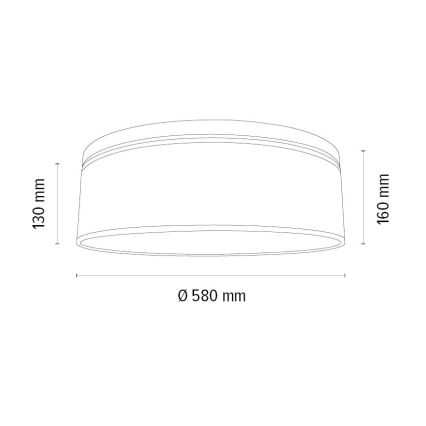 Mennyezeti lámpa BENITA 4xE27/25W/230V átm. 58 cm barna/tölgy