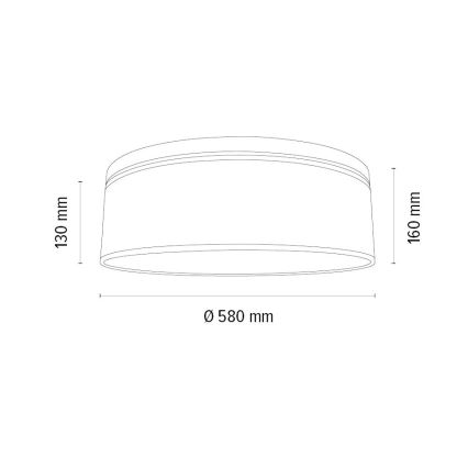 Mennyezeti lámpa BENITA 4xE27/25W/230V átm. 58 cm fehér/tölgy