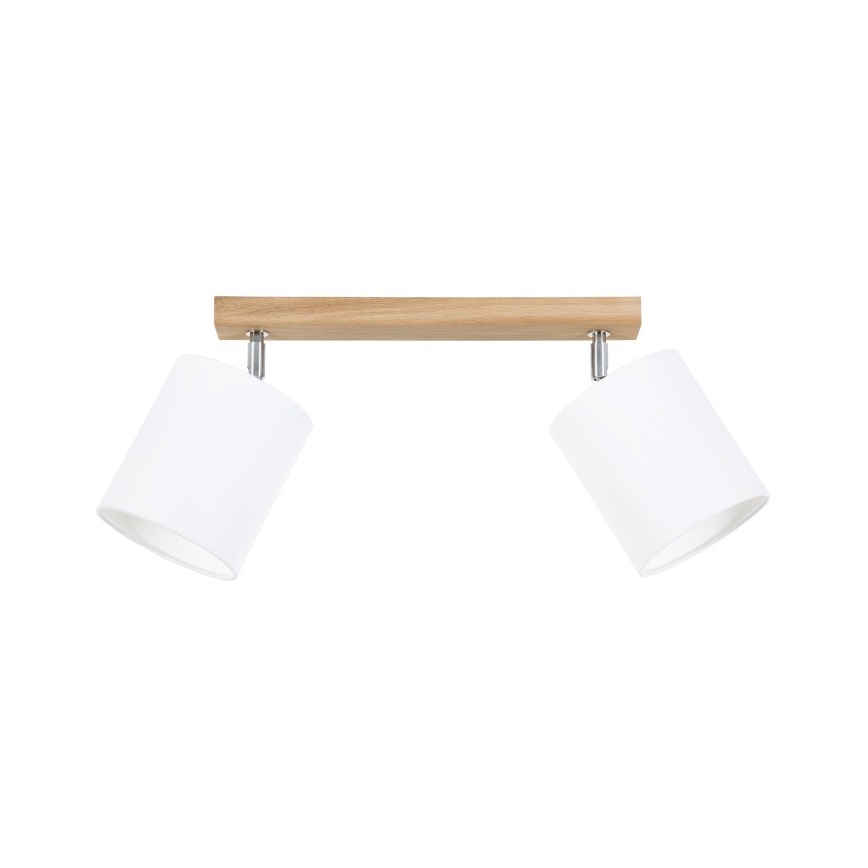 Spotlámpa APRILLIA 2xE27/25W/230V tölgy/fehér