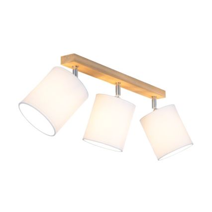 Spotlámpa APRILLIA 3xE27/25W/230V tölgy-fehér