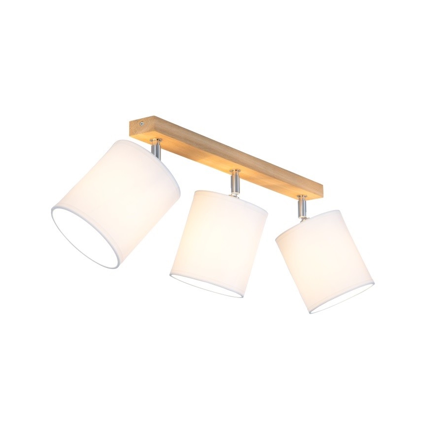 Spotlámpa APRILLIA 3xE27/25W/230V tölgy-fehér