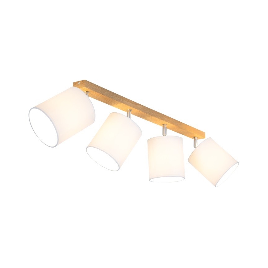 Spotlámpa APRILLIA 4xE27/25W/230V tölgy fehér