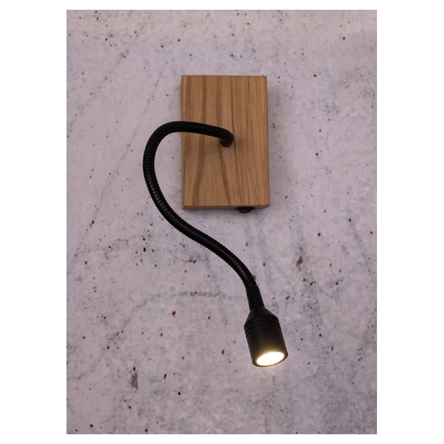 LED fali lámpa LECTOR LED/2,5W/230V tölgy