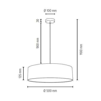 Függeszték kábelre JOSEFINA 3xE27/25W/230V