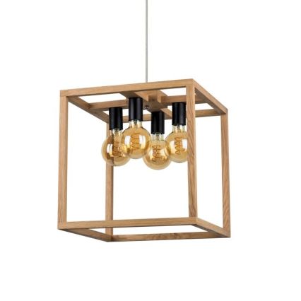 Kábelcsillár KAGO 4xE27/60W/230V tölgy