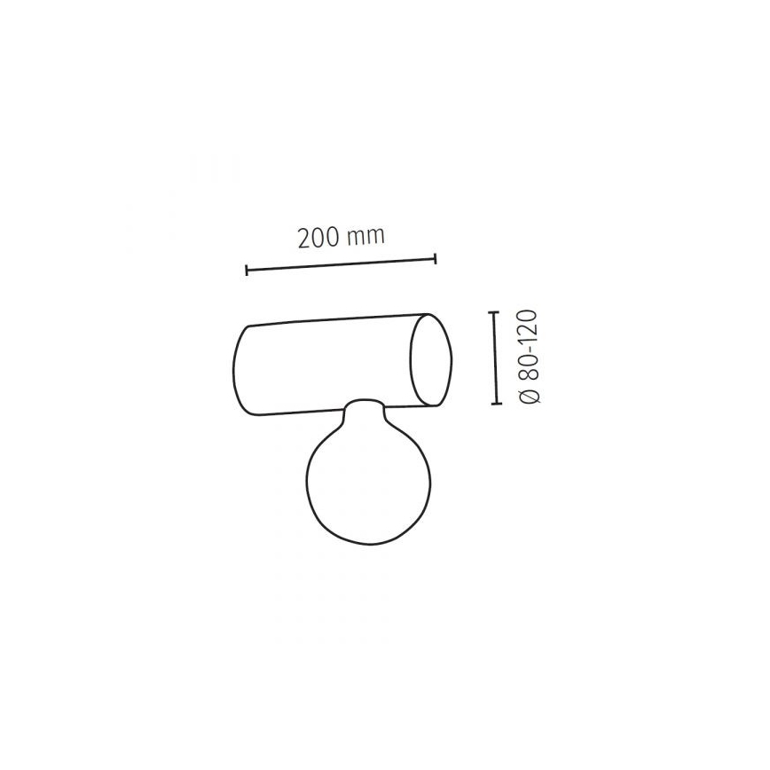 Fali lámpa TRABO 1xE27/25W/230V fenyő