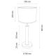 Asztali lámpa BENITA 1xE27/60W/230V 61 cm krémes/tölgy – FSC igazolt