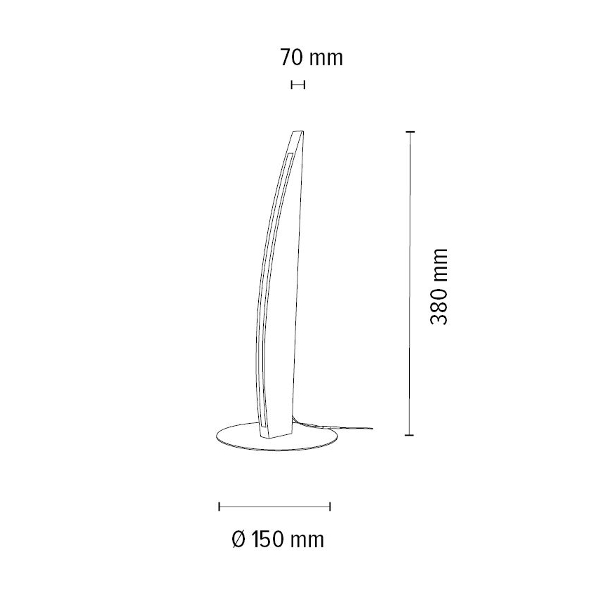 LED dimmelhető asztali lámpa DUBAI, 4W, 230V, tölgy