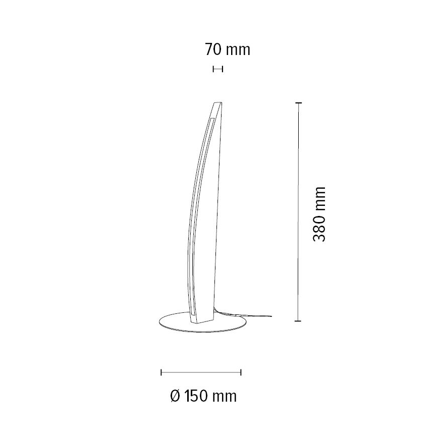 Fényerőszabályozható asztali LED-lámpa DUBAI LED/4W/230V tölgy
