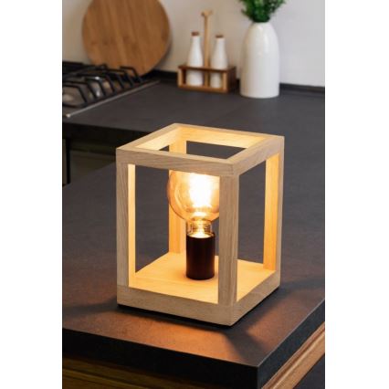 KAGO asztali lámpa 1xE27/60W/230V matt tölgy