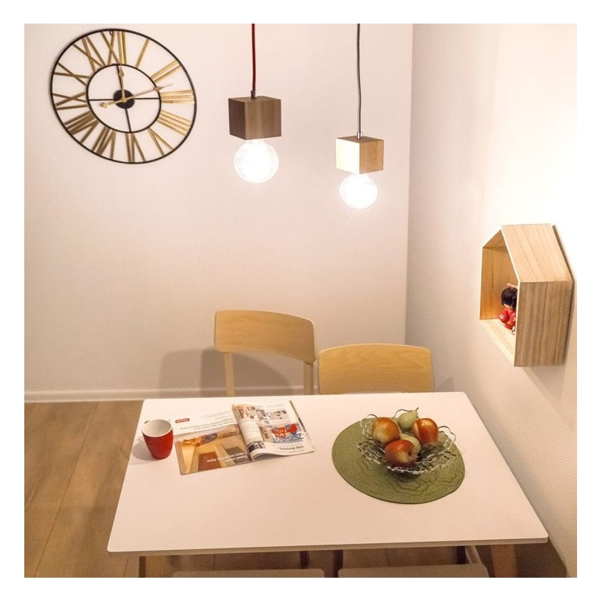 Függeszték TRONGO 1xE27/60W/230V tölgy kábellel